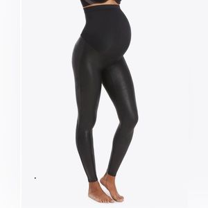 Spanx Faux Leather Maternity Leggings
